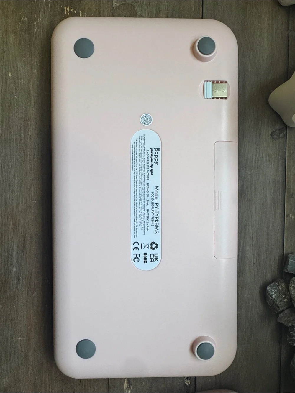 Wireless Pink Compact Keyboard and Mouse